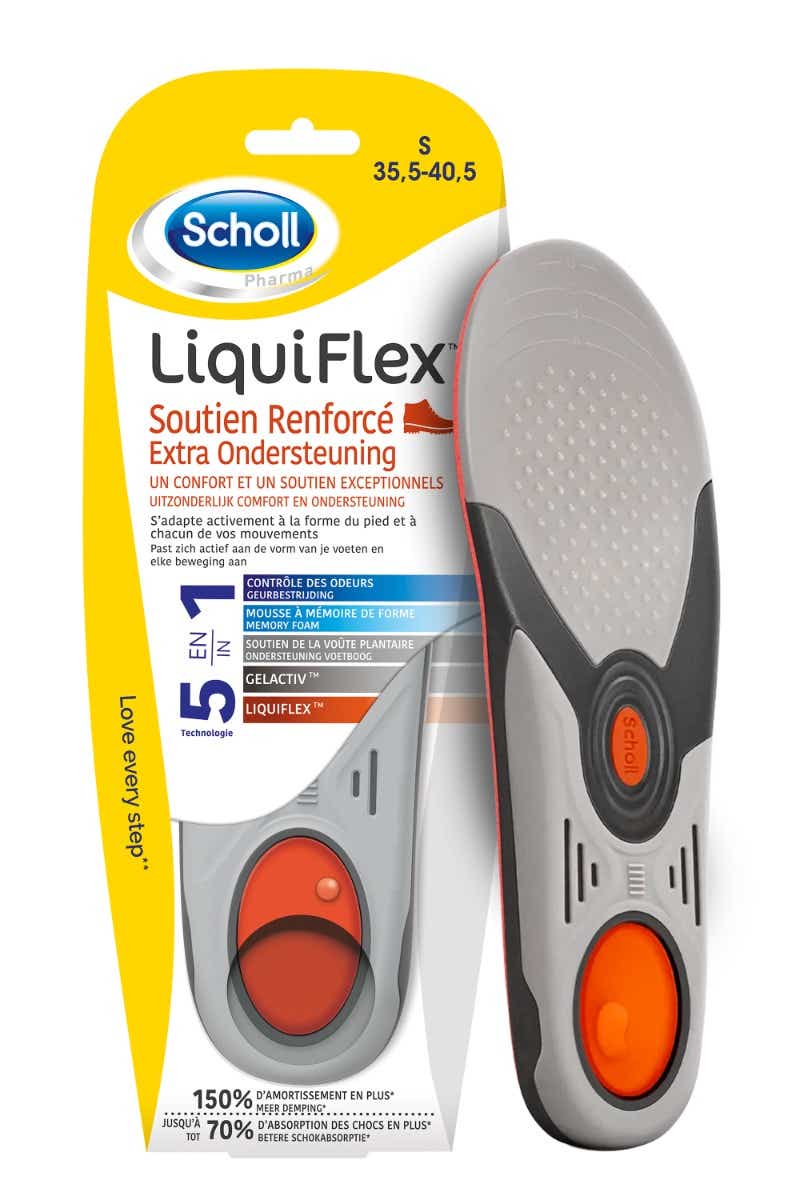 SCHOLL LIQUIFLEX REINFORCED SUPPORT INSOLES SIZE S 35 5 TO 40 5 1 PAIR