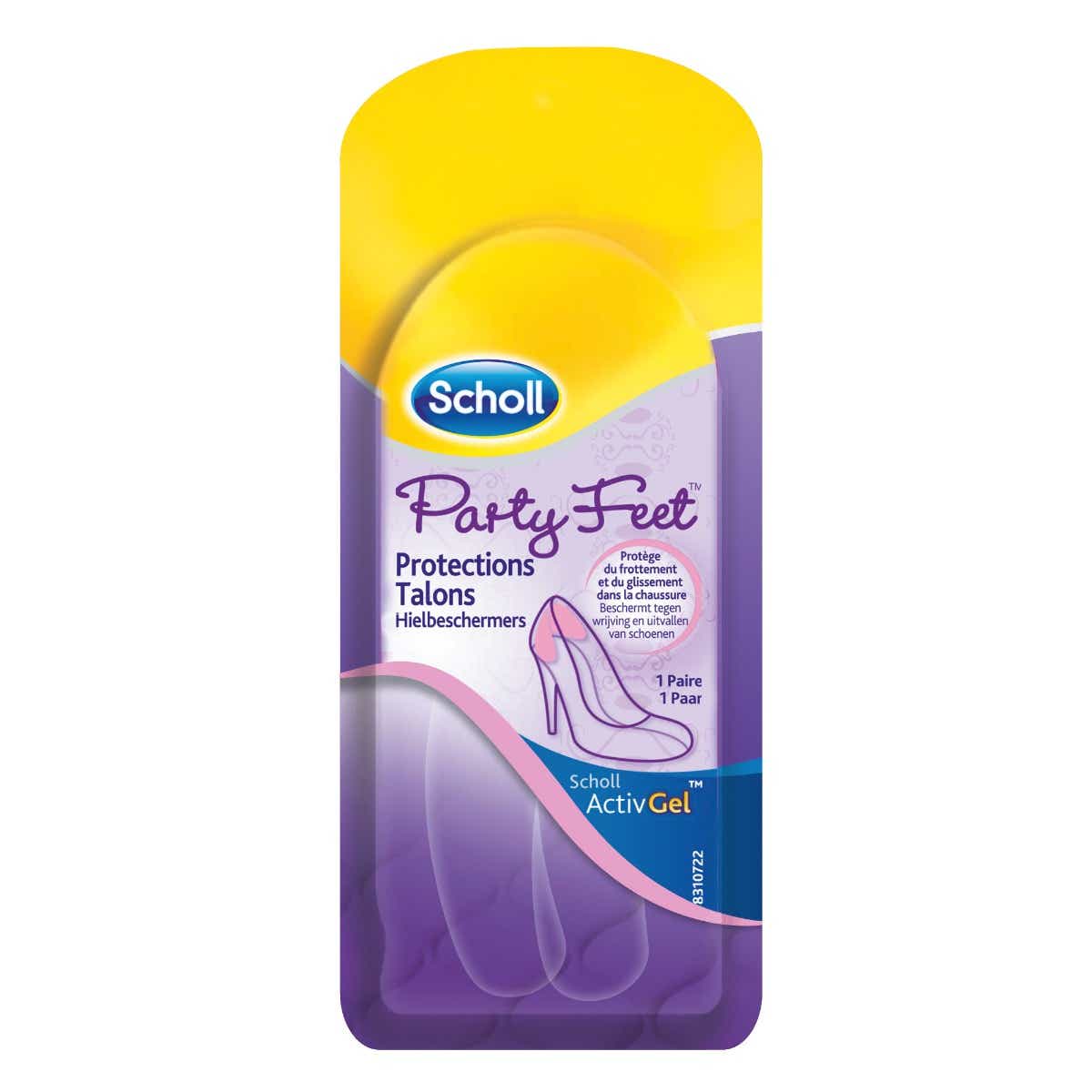 SCHOLL ACTIVGEL INSOLES PARTY FEET HEEL PROTECTIONS