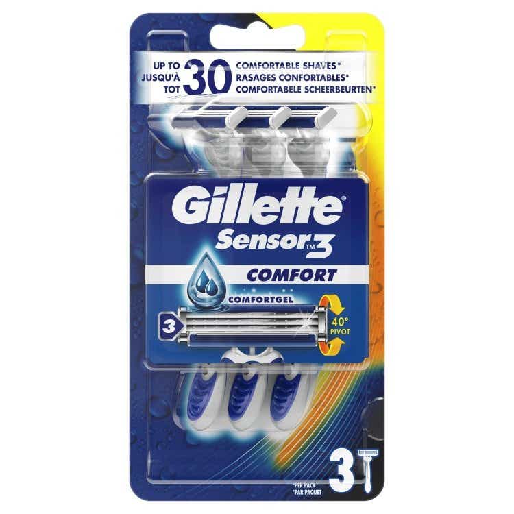 SENSOR3 COMFORT DISPOSABLE MEN'S RAZOR 3 UNITS