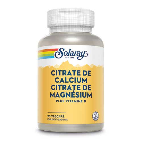 SOLARAY CALCIUM MAGNESIUM CITRATE VITAMIN D 90 CAPSULES