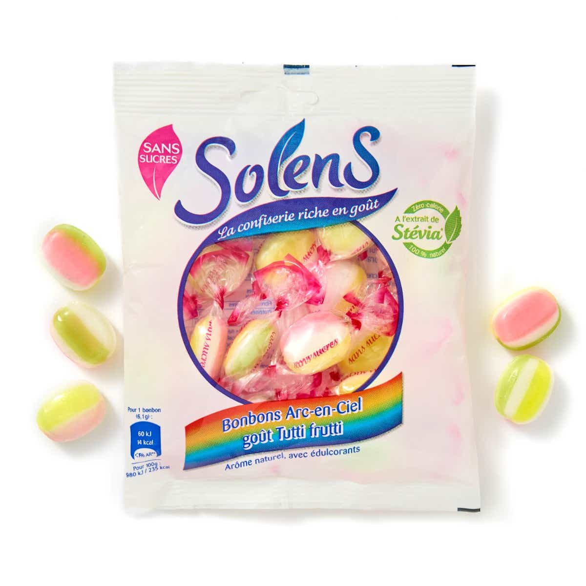 SOLENS RAINBOW CANDY WITHOUT SUGAR 100G