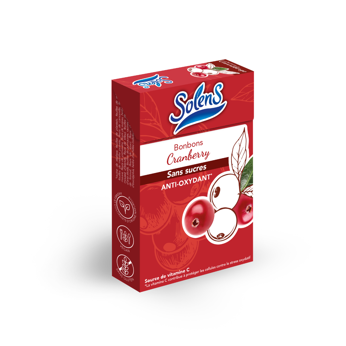 SOLENS SUGAR-FREE CRANBERRY CANDY 50G