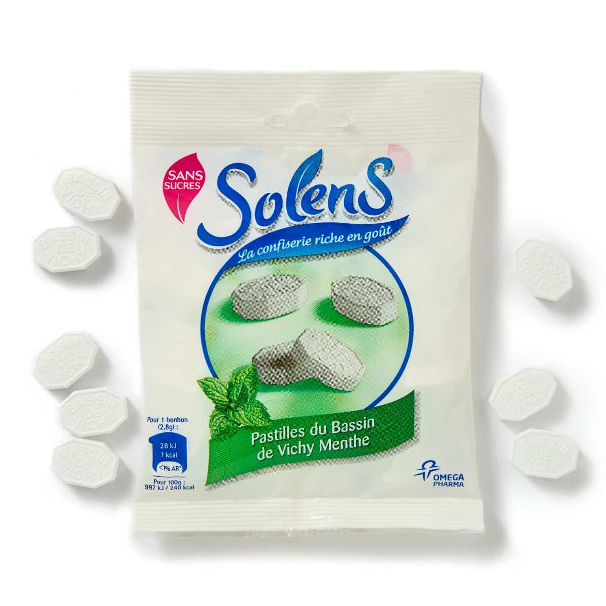 SOLENS VICHY MINT PASTELS WITHOUT SUGAR 50G
