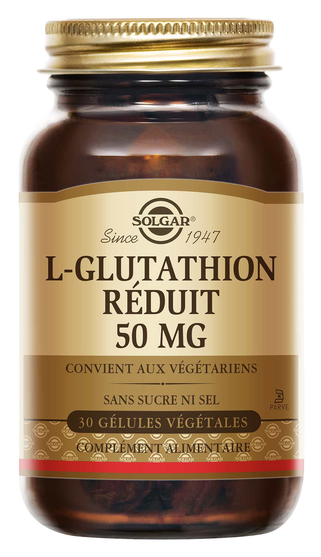 SOLGAR L REDUCED GLUTATHIONE 50MG 30 CAPSULES