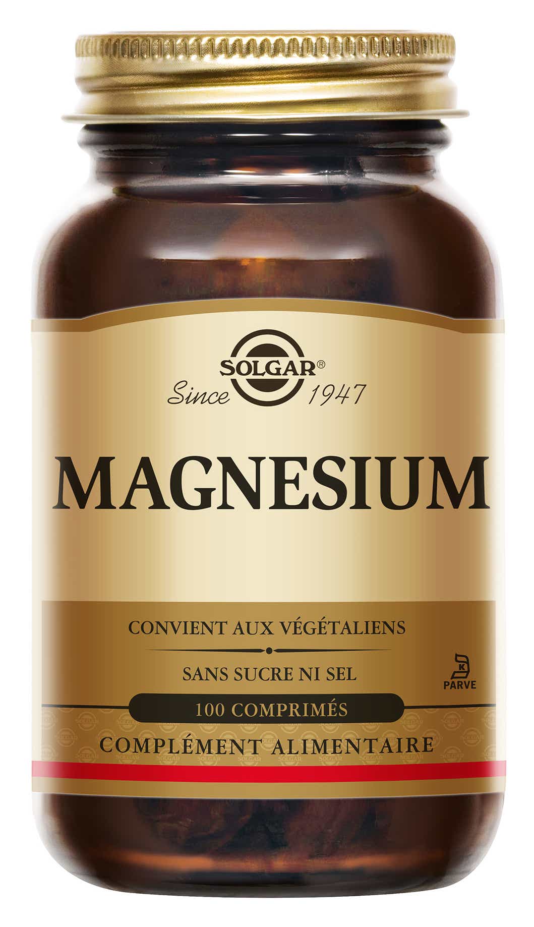SOLGAR MAGNESIUM BISGLYCINATE 100 TABLETS