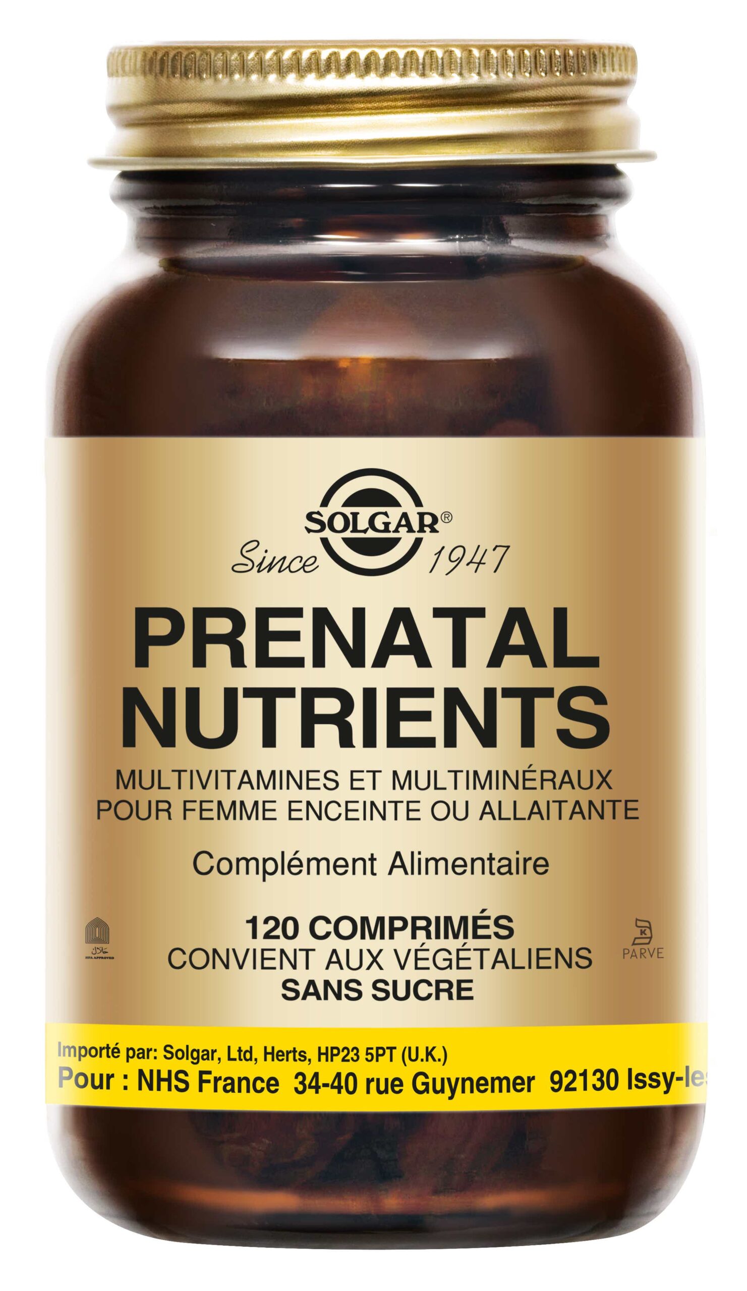 SOLGAR PRENATAL NUTRIENTS 120 TABLETS