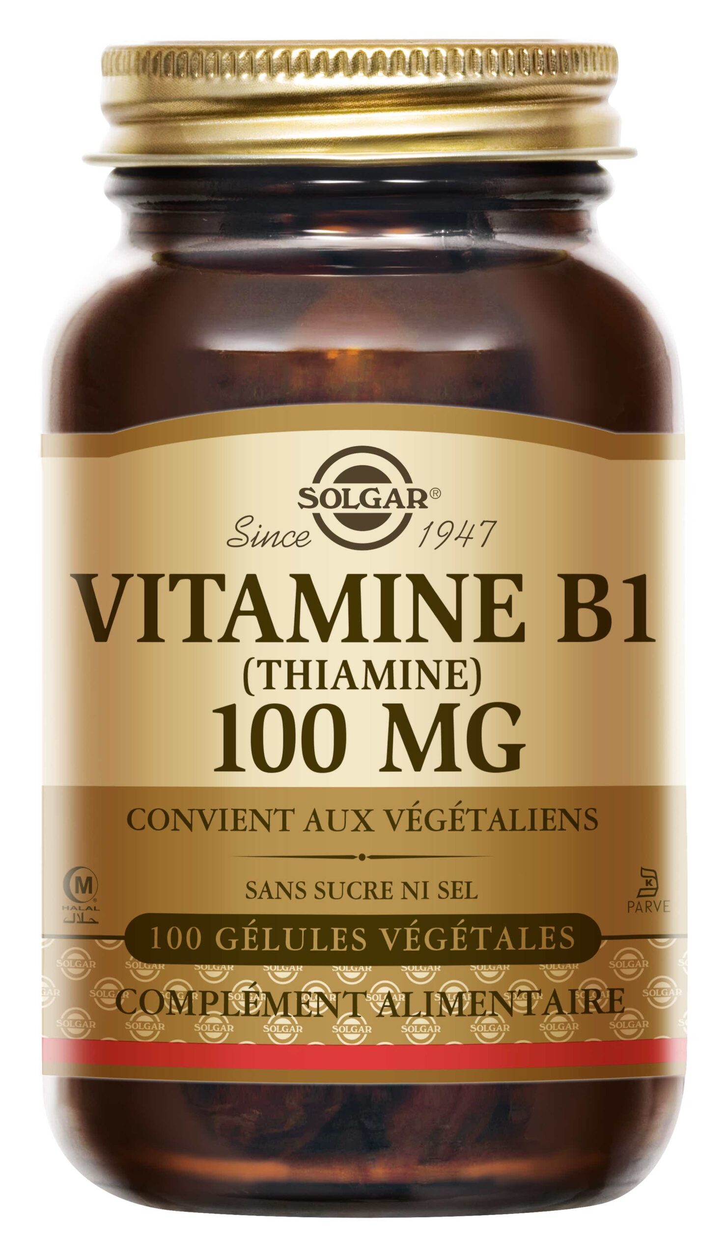 SOLGAR VITAMIN B1 100MG 100 VEGETABLE CAPSULES