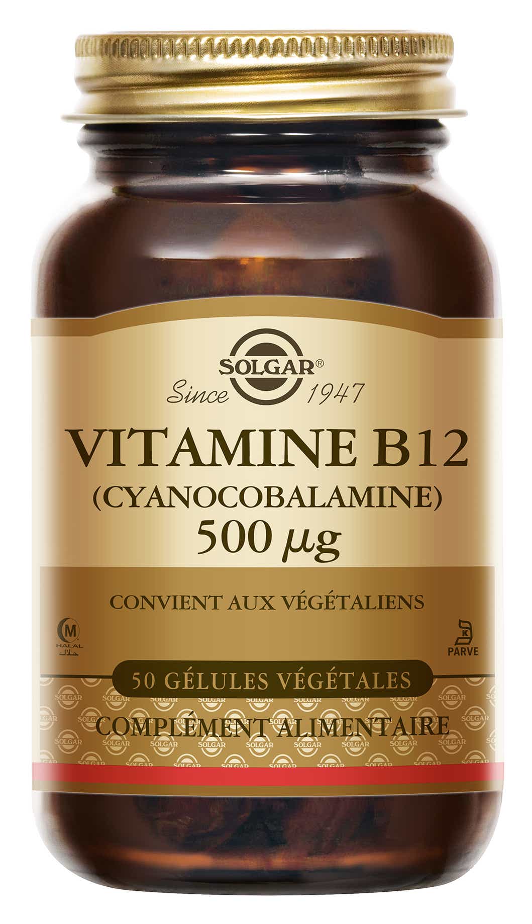 SOLGAR VITAMIN B12 500 G 50 VEGETABLE CAPSULES