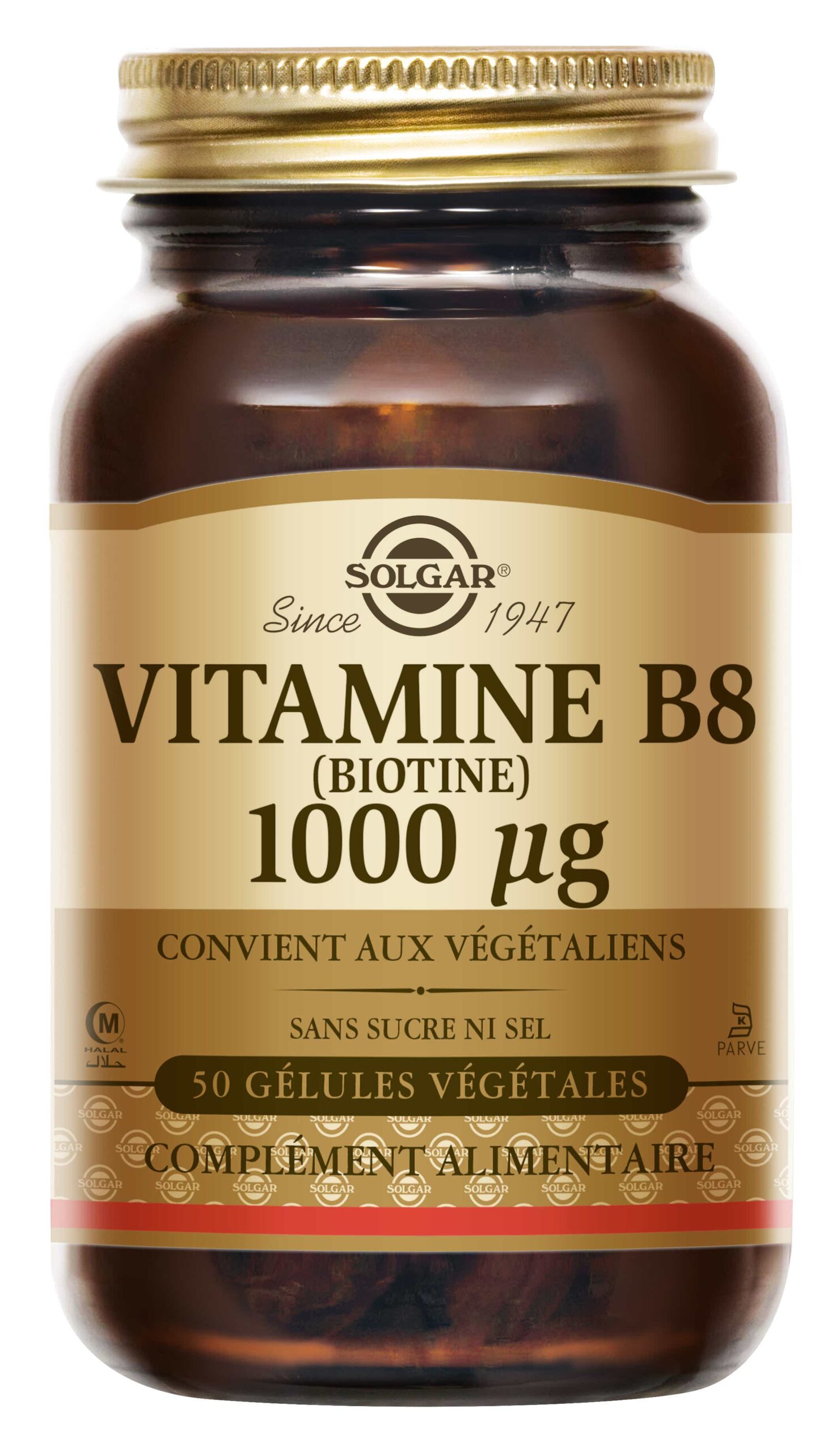 SOLGAR VITAMIN B8 1000 UG 50 VEGETABLE CAPSULES
