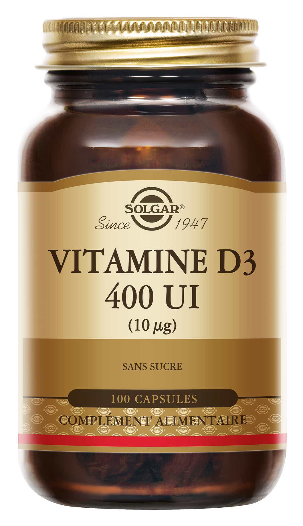 SOLGAR VITAMIN D3 400 IU 10 MICROGRAMS 100 SOFTGELS SOFT CAPSULES