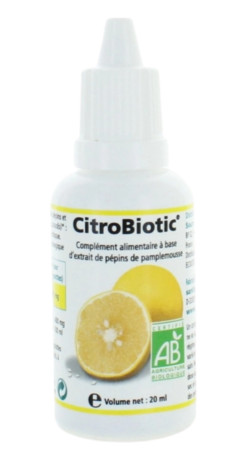 SOURCE CLAIRE CITROBIOTIC ORGANIC GRAPEFRUIT SEED EXTRACT 20ML