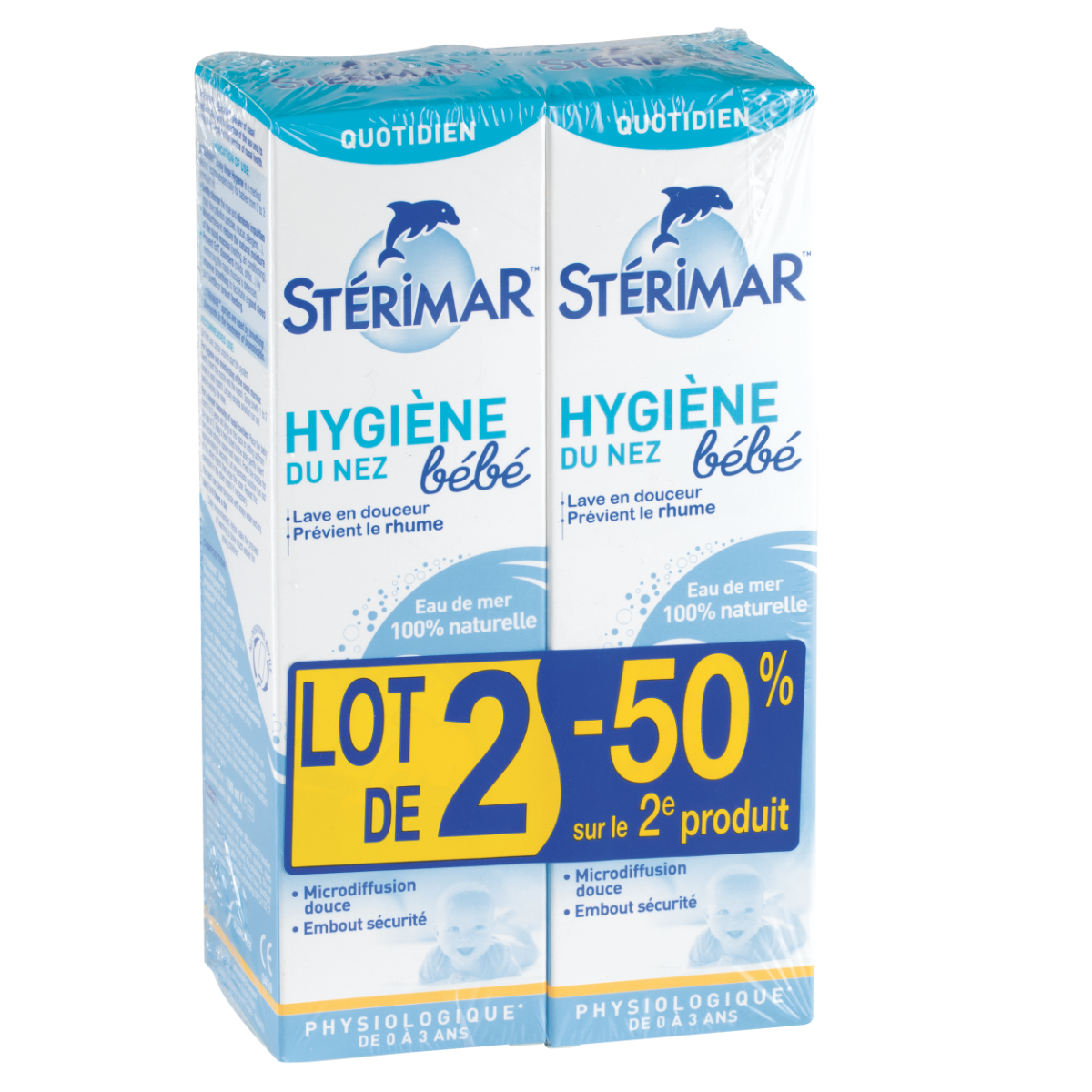 STERIMAR STERIMAR BABY NOSE HYGIENE 0 TO 3 YEARS PACK OF 2X100ML