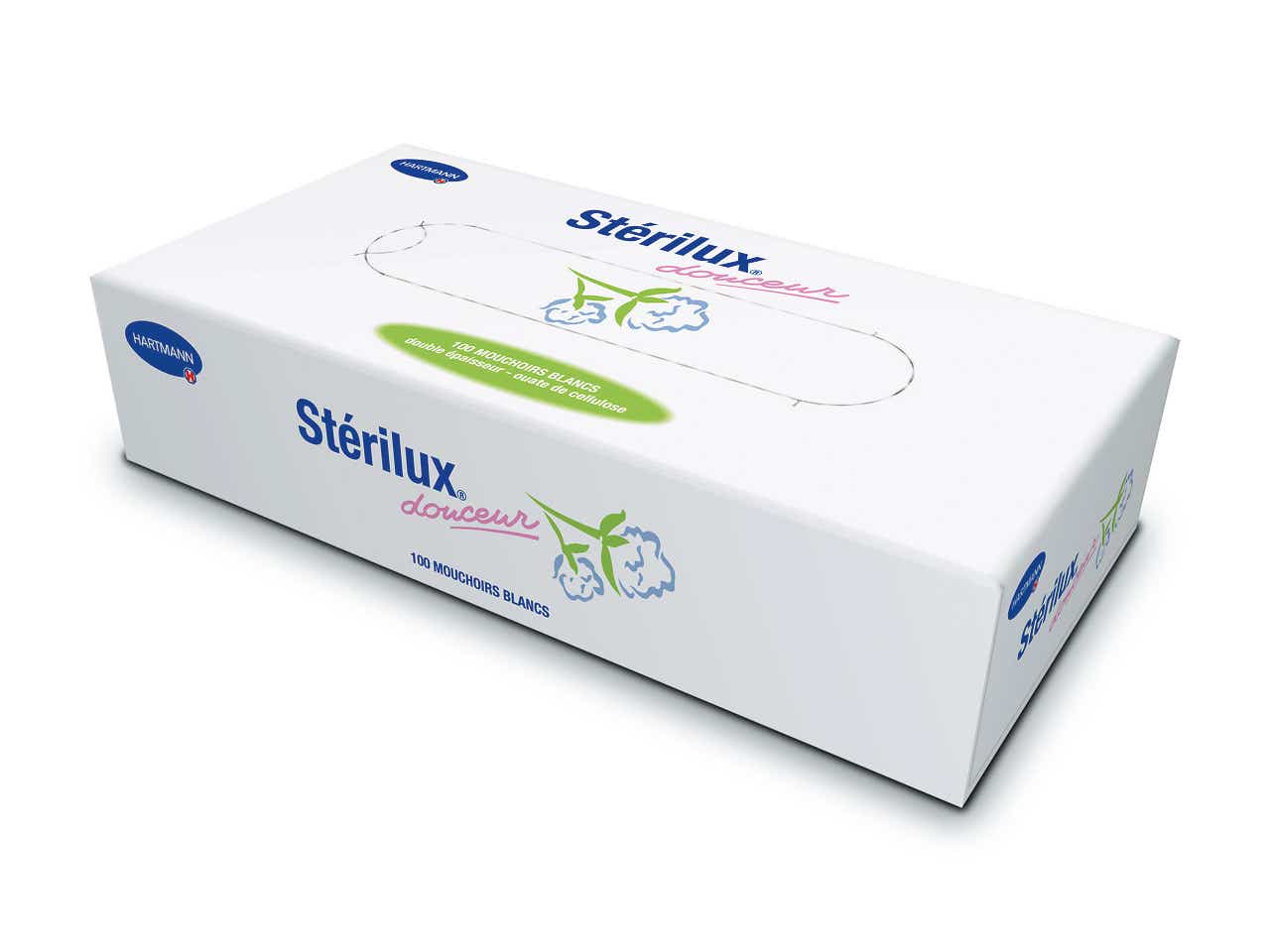 STERLIUX DOUCEUR WHITE TISSUES BOX OF 100 TISSUES