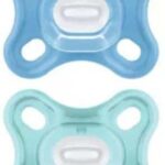 ORTHODONTIC COMFORT SILICONE PACIFIERS SET OF 2 PACIFIERS RANDOM COLORS