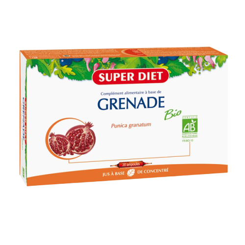 SUPERDIET ORGANIC POMEGRANATE 20 BULBS OF 15 ML