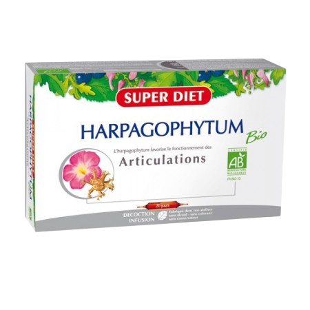 SUPERDIET ORGANIC HARPAGOPHYTUM 20 BULBS OF 15 ML