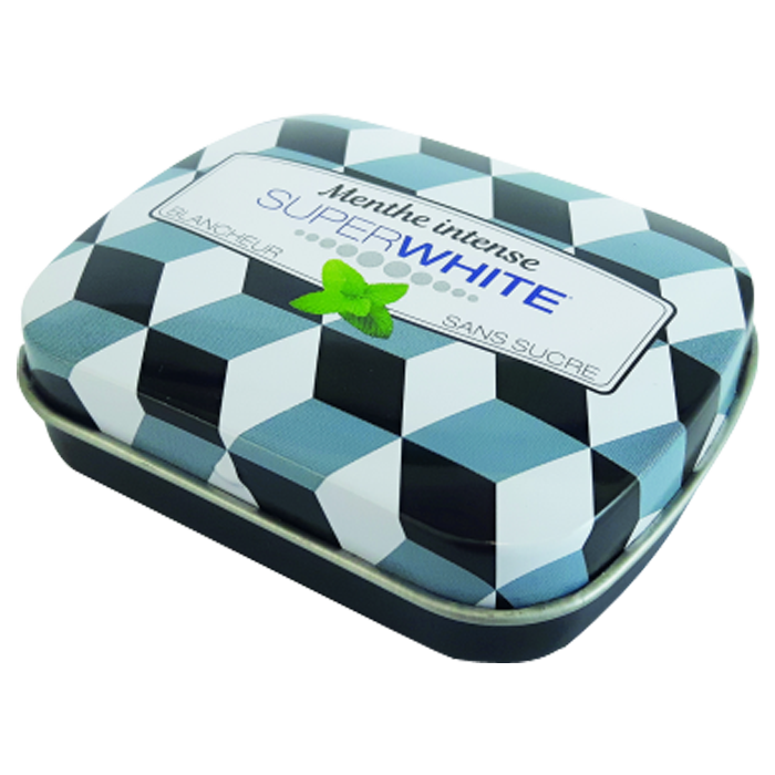 SUPERWHITE BLACK EDITION MINI MINTS INTENSE MINT TABLETS 50 PIECES