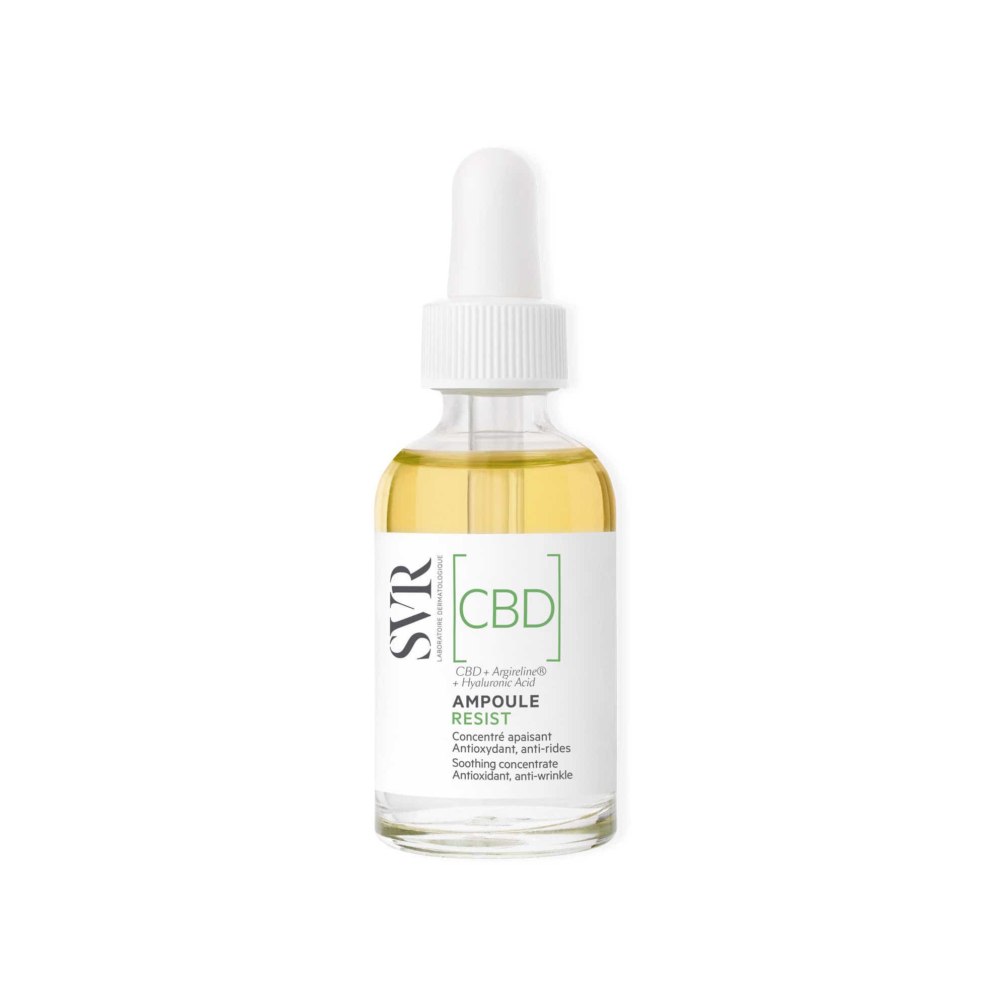 SVR CBD AMPOULE RESIST CONCENTRATE SOOTHING ANTIOXIDANT ANTI WRINKLE FACE SENSITIVE SKIN 30ML