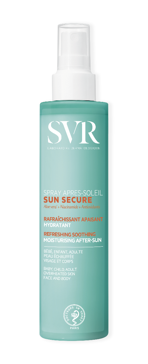 SVR SUN SECURE SOLAR AFTER SUN SPRAY 200ML FACE AND BODY HEATED AND HYPERSENSITIVE SKIN