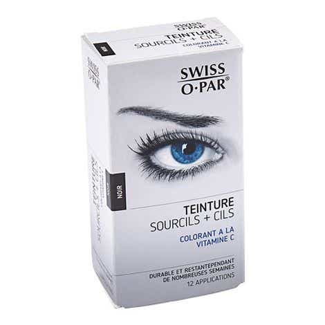 SWISS O PAR COLOR PERMANENT EYELASHES AND EYEBROWS BLACK 12 APPLICATIONS