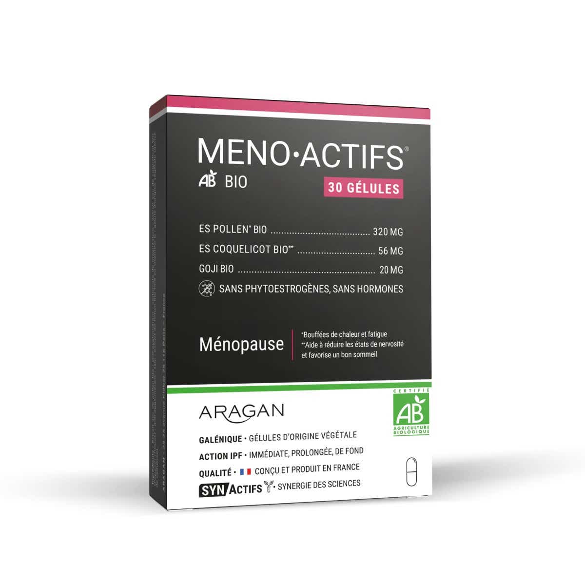 ORGANIC MENO ACTIVE SYNACTIVES 30 CAPSULES