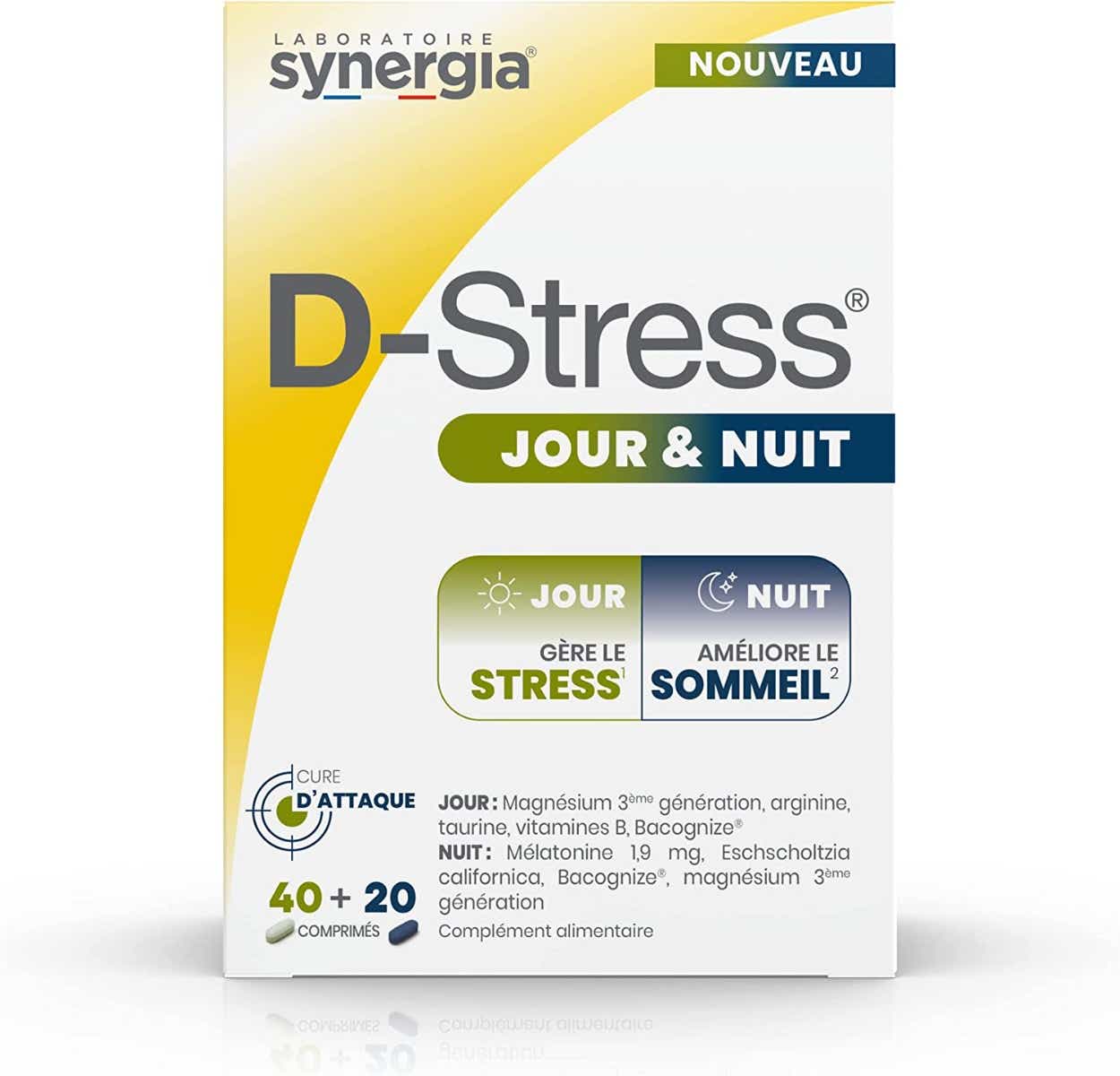 SYNERGIA D STRESS DAY NIGHT 40 TABLETS DAY 20 TABLETS NIGHT