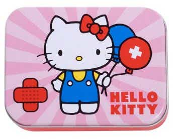 TAKECARE HELLO KITTY PINK DRESSINGS METAL BOX 24 DRESSINGS
