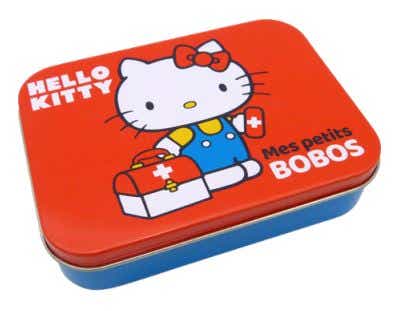 TAKECARE HELLO KITTY DRESSINGS RED METAL BOX 24 DRESSINGS