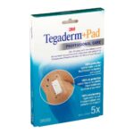 TEGADERM PAD TRANSPARENT ADHESIVE DRESSING STERILE WITH COMPRESS 5 DRESSINGS OF 9X10CM