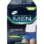 TENA MEN ACTIVE FIT PANTS PLUS BLUE ABSORBENT UNDERWEAR SIZE L 9 UNITS