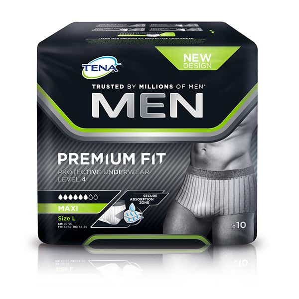 TENA MEN PREMIUM FIT LEVEL 4 SIZE L 10 UNITS