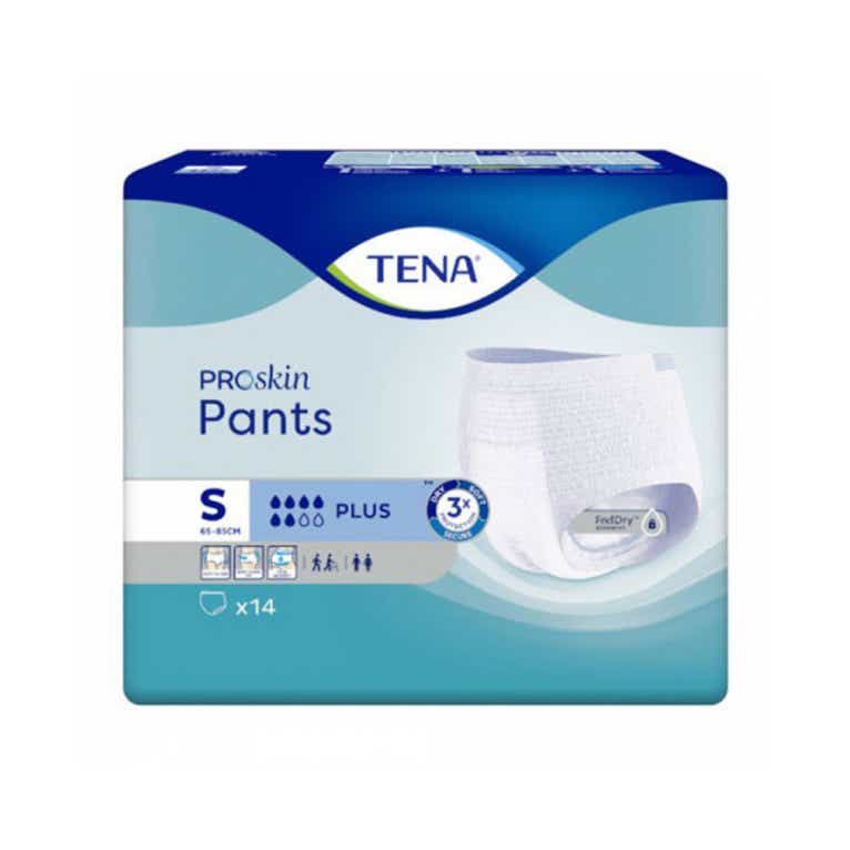 TENA PROSKIN PANTS ABSORBENT PROTECTION NORMAL SIZE S 14 UNITS