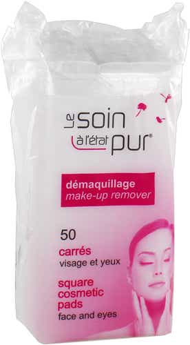 TETRA MEDICAL SQUARE MAKE-UP REMOVER COTTONS X50