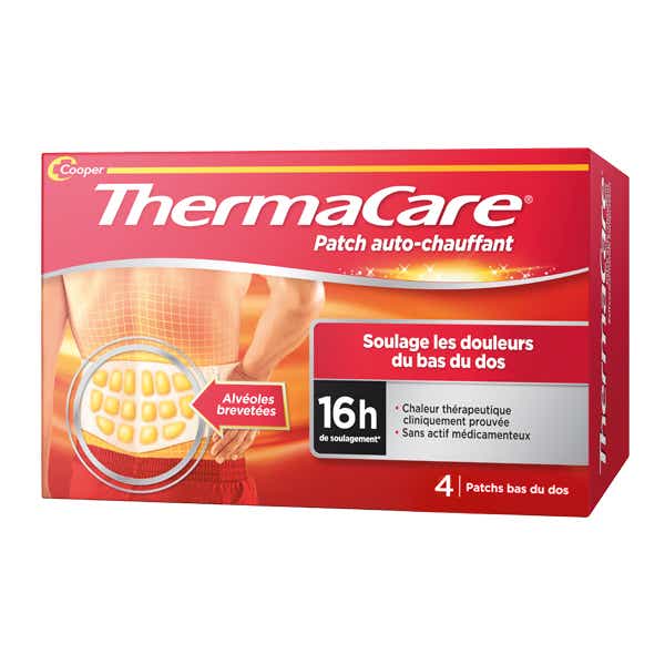 THERMACARE SELF-HEATING LOWER BACK PATCH 4 UNITS