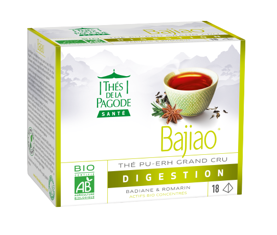 BAJIAO PAGODA TEA ORGANIC DIGESTION 18 BAGS