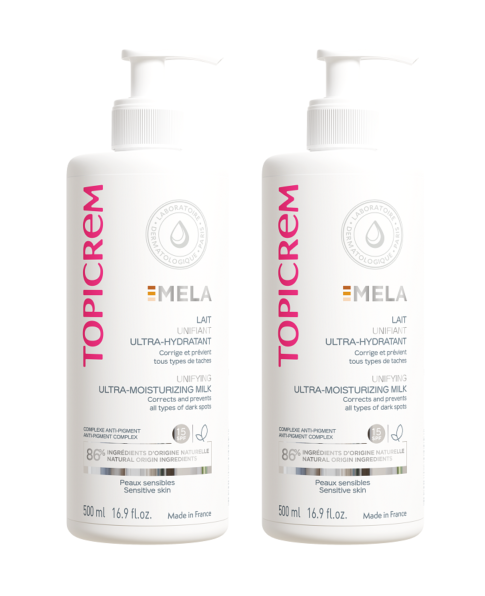 TOPICREM MELA ULTRA MOISTURIZING LIGHTENING MILK 2 X 500 ML