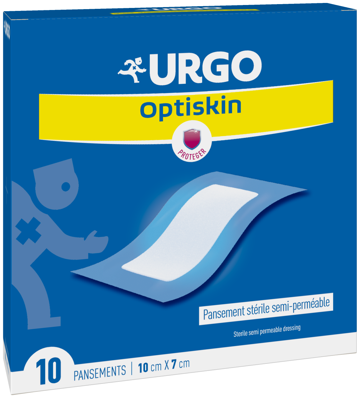 URGO OPTISKIN STERILE SEMI PERMEABLE DRESSING 10 UNITS 10 X 7 CM