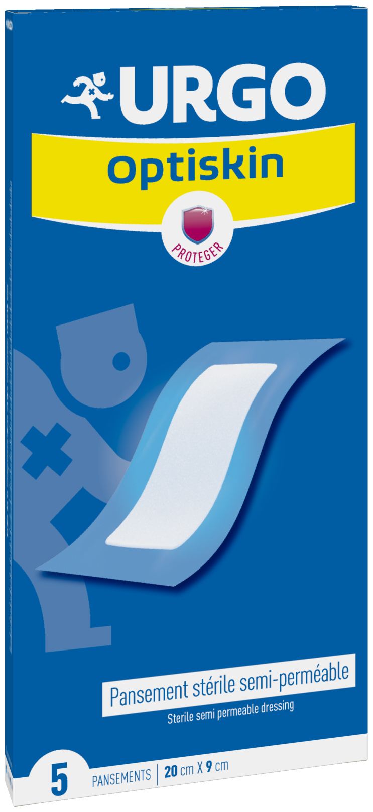 URGO OPTISKIN STERILE SEMI PERMEABLE DRESSING 5 UNITS 20 X 9CM