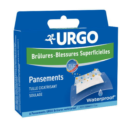 URGO WATERPROOF DRESSINGS BURNS SUPERFICIAL WOUNDS X6