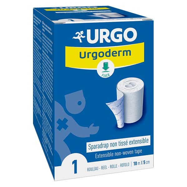 URGO URGODERM EXTENSIBLE NON-WOVEN SPARADRAP 1 ROLL 10 M X 5 CM