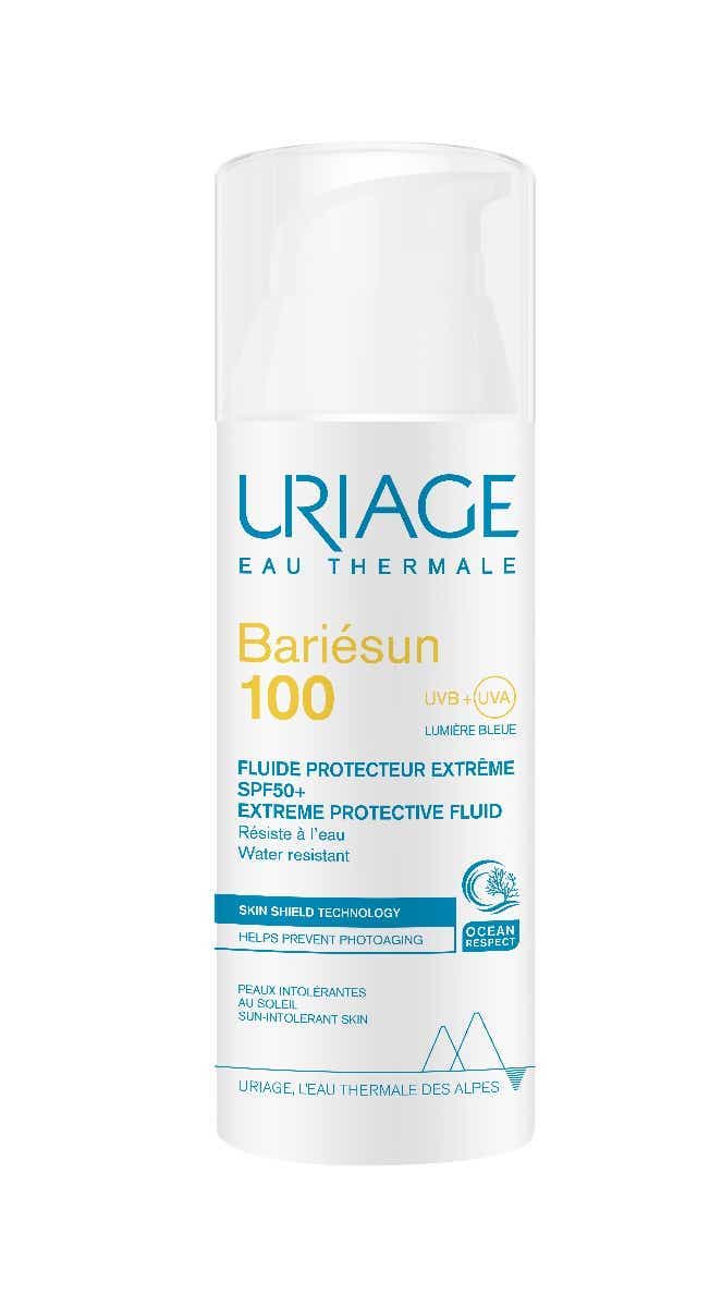 URIAGE BARIESUN 100 EXTREME PROTECTIVE SUNSCREEN FLUID SPF50 PHOTO EXPOSED AREAS SUN INTOLERENT SKIN 50 ML