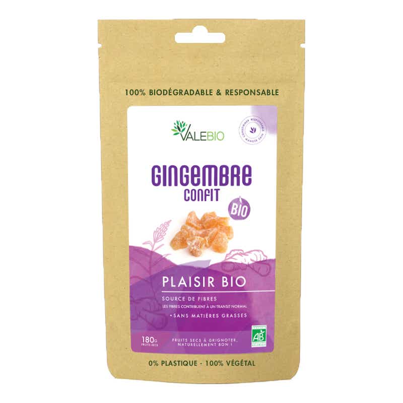 VALEBIO ORGANIC CANDIED GINGER 180G