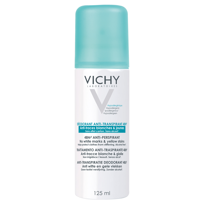 VICHY ANTI-PERSPIRANT DEODORANT 48 H ANTI WHITE AND YELLOW TRACES 125ML