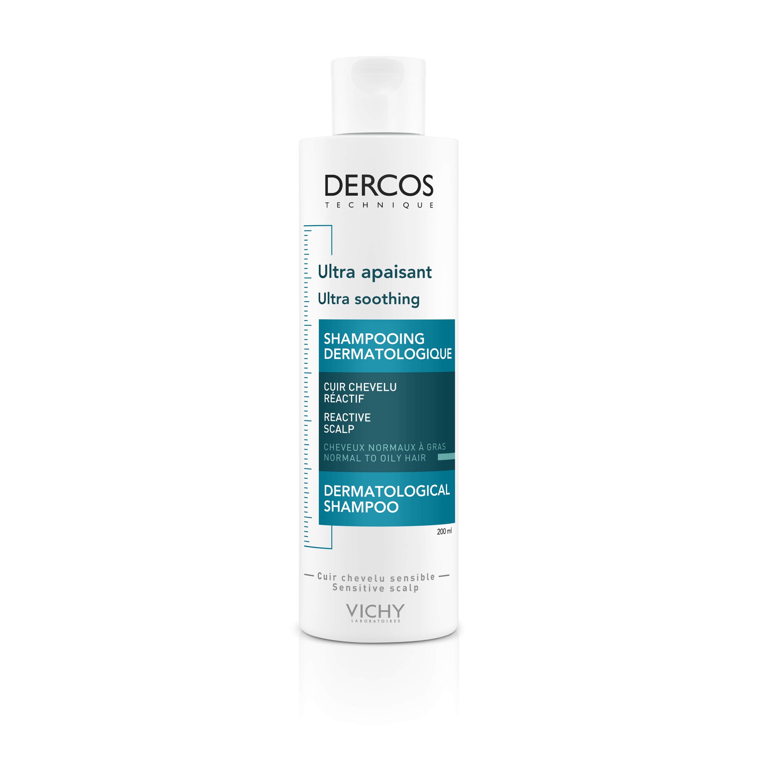 VICHY DERCOS ULTRA SOOTHING TREATMENT SHAMPOO NORMAL TO OILY HAIR 200ML