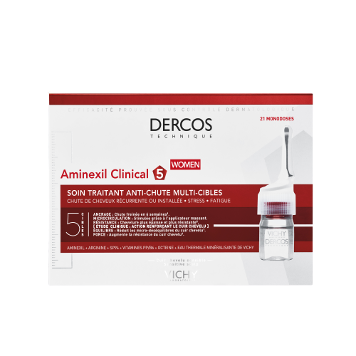 VICHY DERCOS TECHNIQUE AMINEXIL WOMEN CLINICAL 5 ANTI HAIR FALL TREATMENT 21 X 6 ML