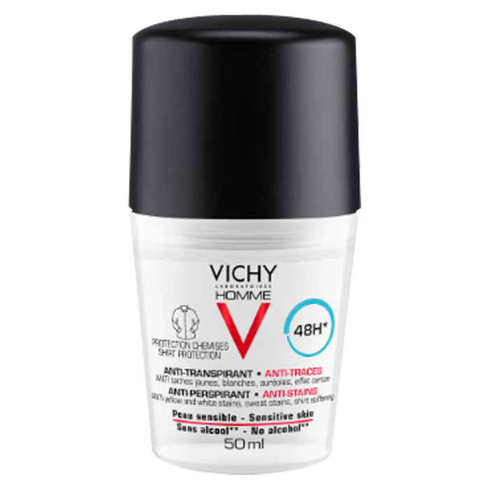 VICHY HOMME ANTI-PERPIRANT DEODORANT ANTI TRACES 48H 50ML