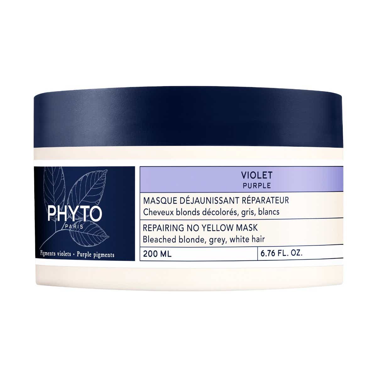 VIOLET DE-YELLOWING REPAIR MASK FOR BLEACHED BLEACHED GRAY WHITE HAIR 200ML