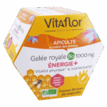 VITAFLOR APICULTE ORGANIC ROYAL JELLY 1000MG ENERGY 20 BULBS
