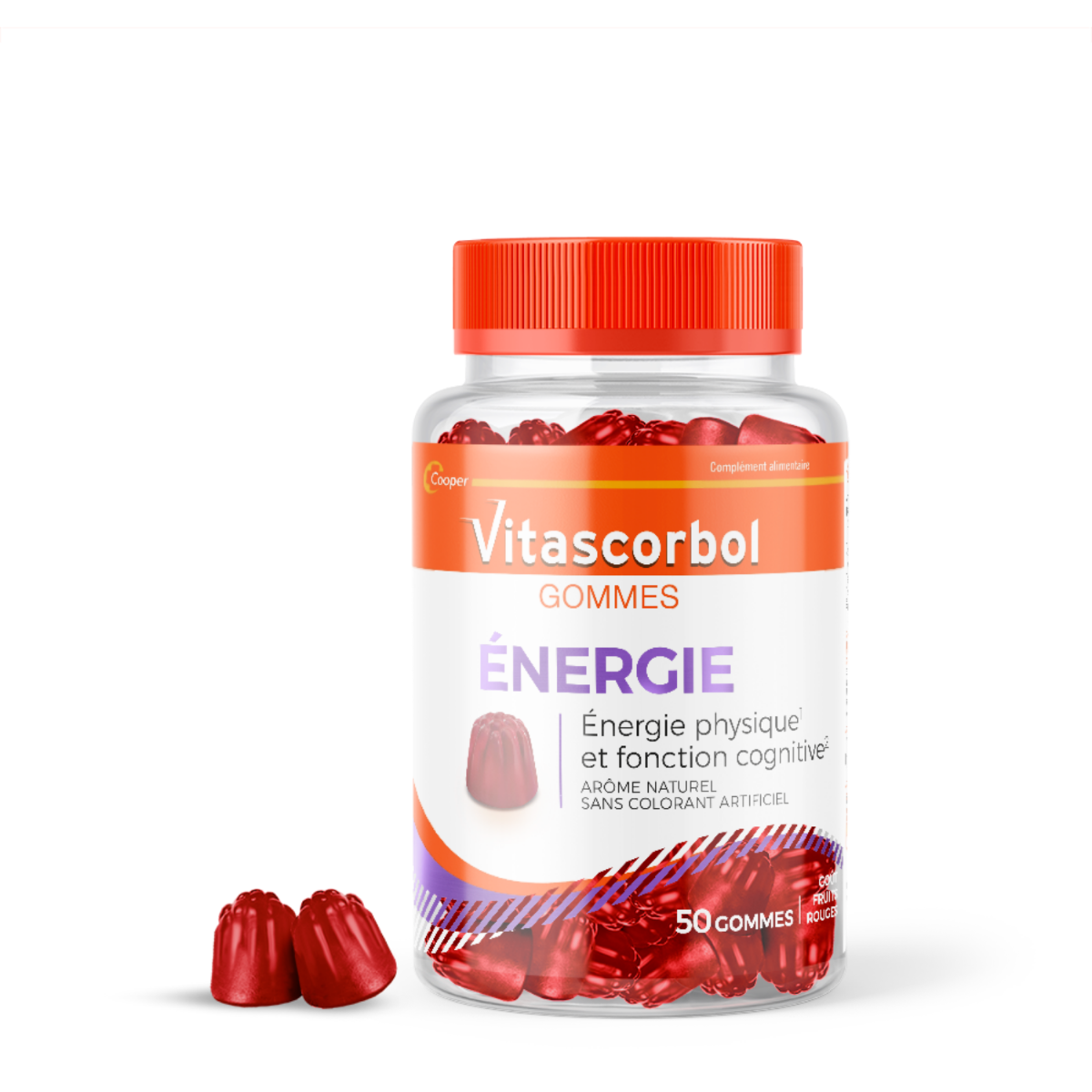 VITASCORBOL ENERGY PHYSICAL ENERGY AND COGNITIVE FUNCTION 50 GUMS