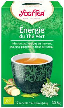YOGI TEA ENERGY AYURVEDIC INFUSION WITH GREEN TEA 17 BAGS